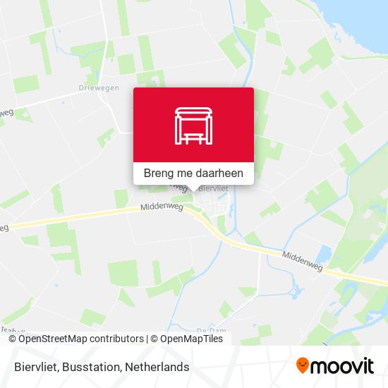 Biervliet, Busstation kaart