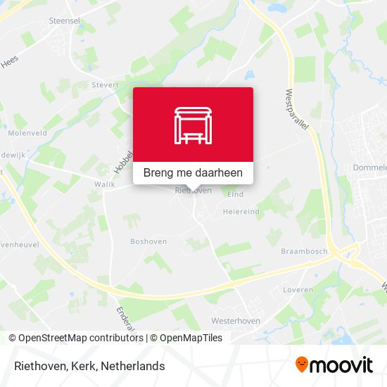 Riethoven, Kerk kaart