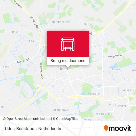 Uden, Busstation kaart