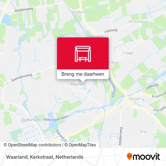 Waarland, Kerkstraat kaart