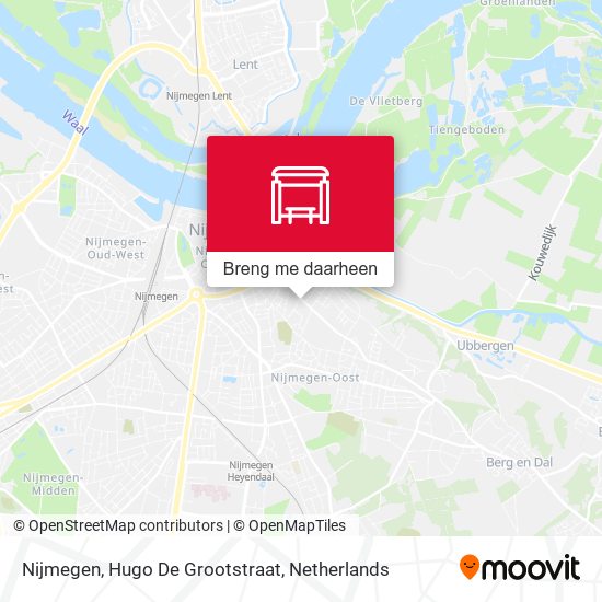 Nijmegen, Hugo De Grootstraat kaart