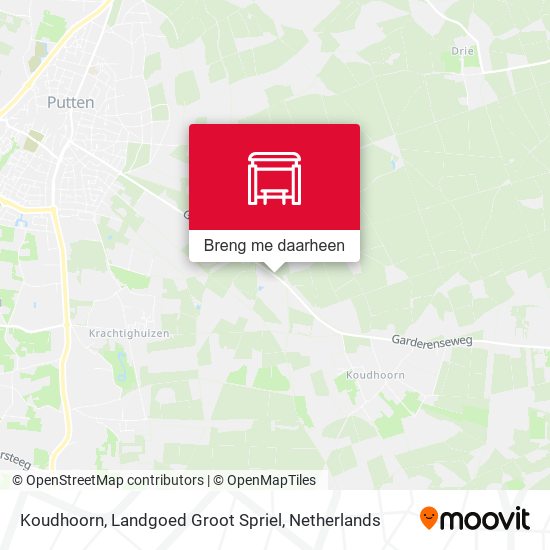 Koudhoorn, Landgoed Groot Spriel kaart