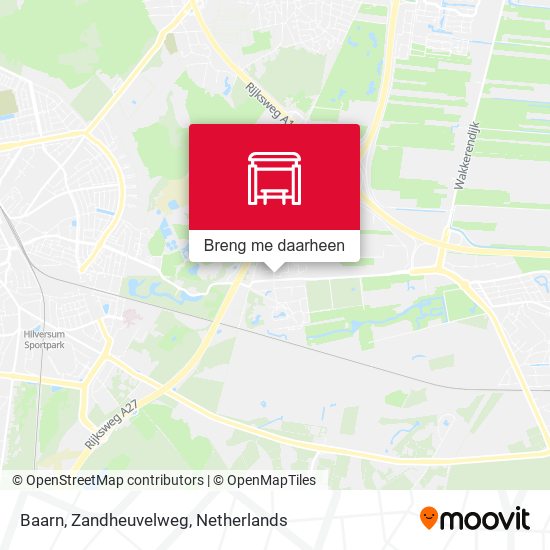 Baarn, Zandheuvelweg kaart