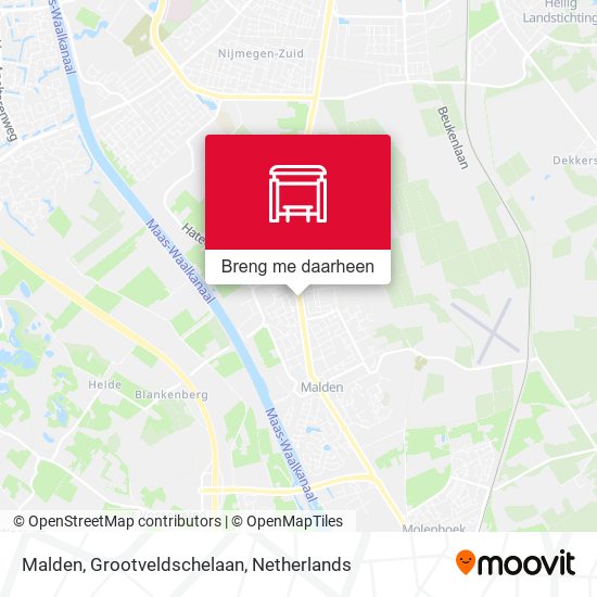 Malden, Grootveldschelaan kaart
