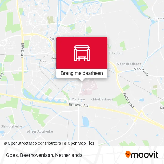 Goes, Beethovenlaan kaart