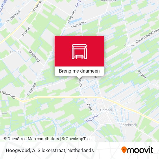 Hoogwoud, A. Slickerstraat kaart