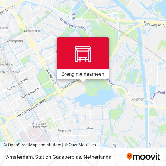 Amsterdam, Station Gaasperplas kaart
