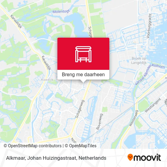 Alkmaar, Johan Huizingastraat kaart