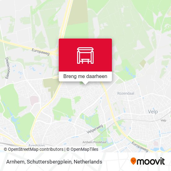 Arnhem, Schuttersbergplein kaart