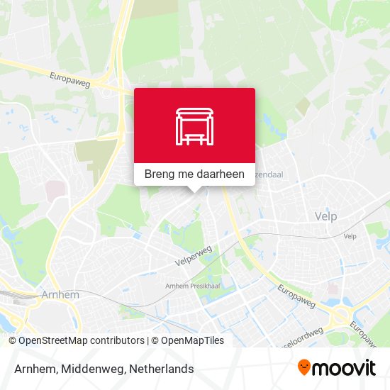 Arnhem, Middenweg kaart