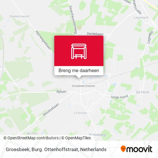 Groesbeek, Burg. Ottenhoffstraat kaart