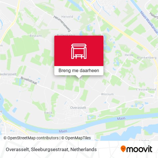Overasselt, Sleeburgsestraat kaart