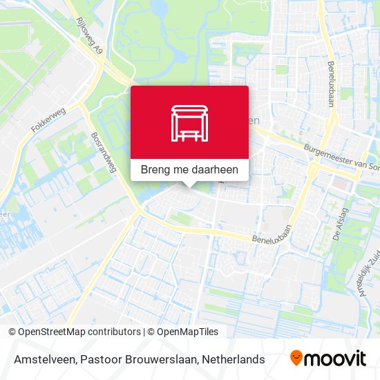 Amstelveen, Pastoor Brouwerslaan kaart