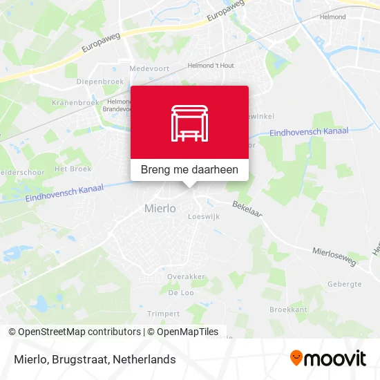 Mierlo, Brugstraat kaart