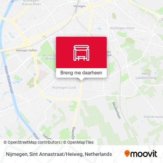 Nijmegen, Sint Annastraat / Heiweg kaart