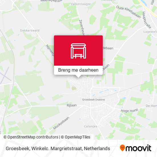 Groesbeek, Winkelc. Margrietstraat kaart