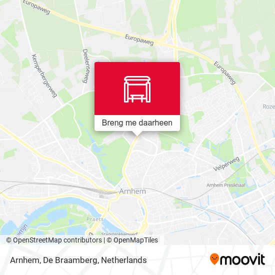 Arnhem, De Braamberg kaart