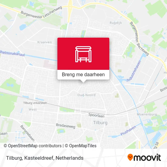 Tilburg, Kasteeldreef kaart