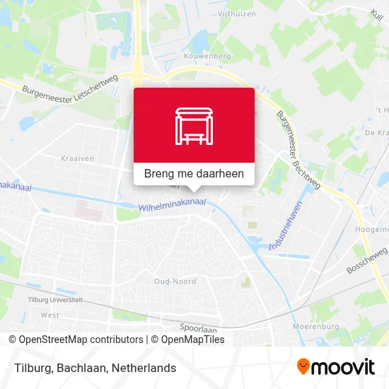 Tilburg, Bachlaan kaart