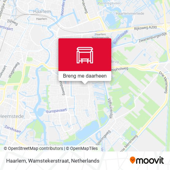 Haarlem, Wamstekerstraat kaart