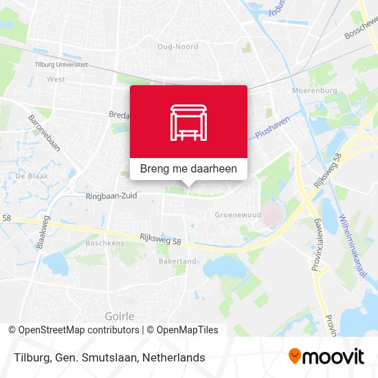 Tilburg, Gen. Smutslaan kaart