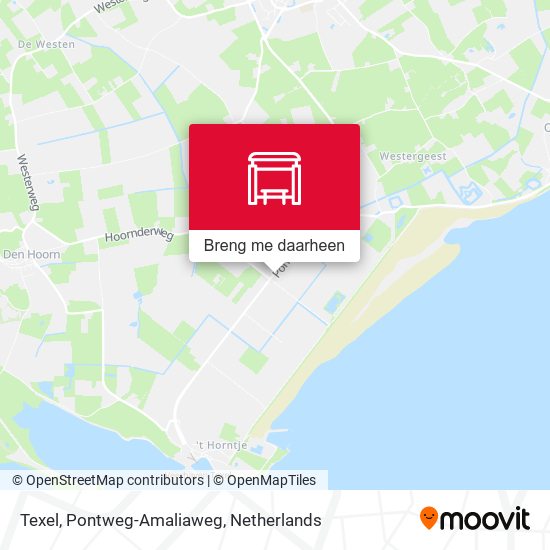 Texel, Pontweg-Amaliaweg kaart