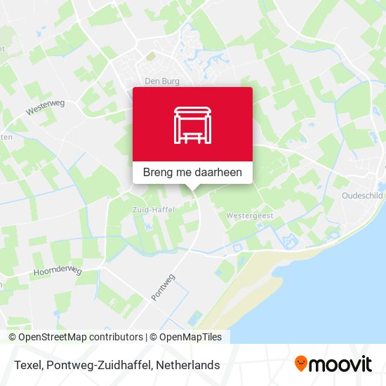 Texel, Pontweg-Zuidhaffel kaart