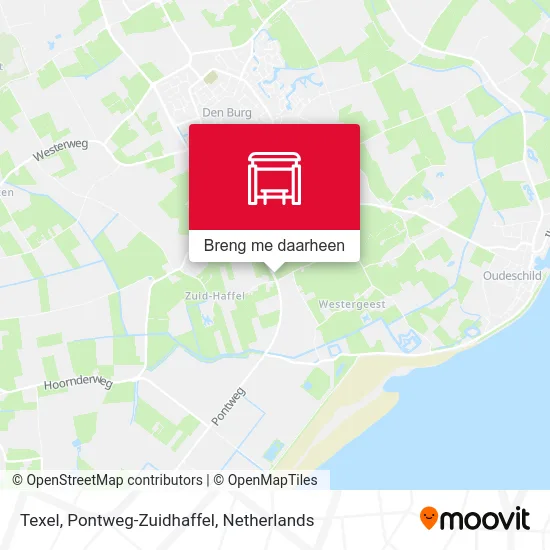 Texel, Pontweg-Zuidhaffel kaart
