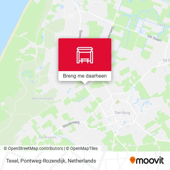 Texel, Pontweg-Rozendijk kaart