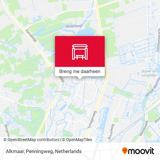 Alkmaar, Penningweg kaart