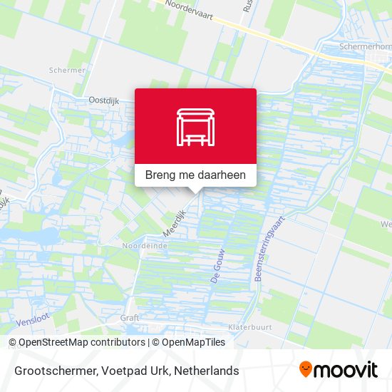 Grootschermer, Voetpad Urk kaart