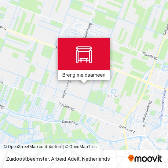 Zuidoostbeemster, Arbeid Adelt kaart