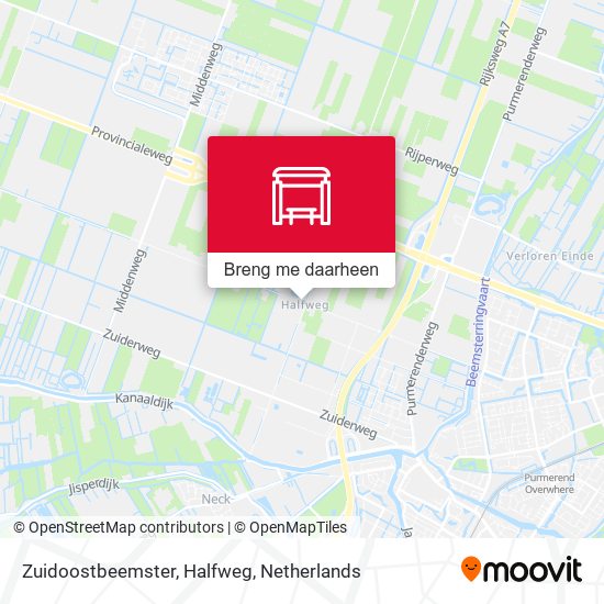 Zuidoostbeemster, Halfweg kaart