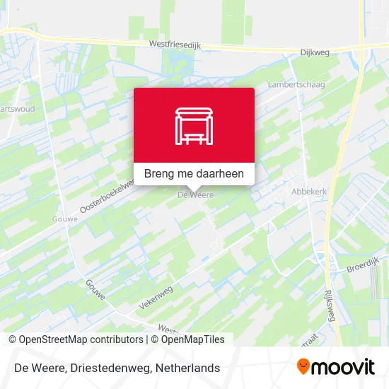 De Weere, Driestedenweg kaart