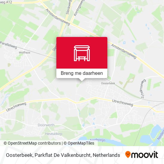 Oosterbeek, Parkflat De Valkenburcht kaart
