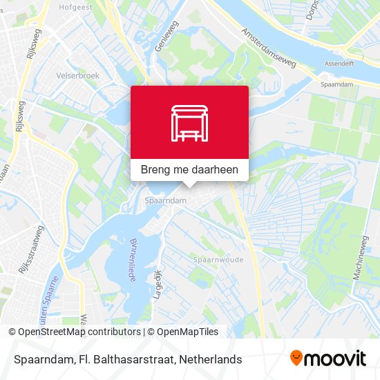 Spaarndam, Fl. Balthasarstraat kaart
