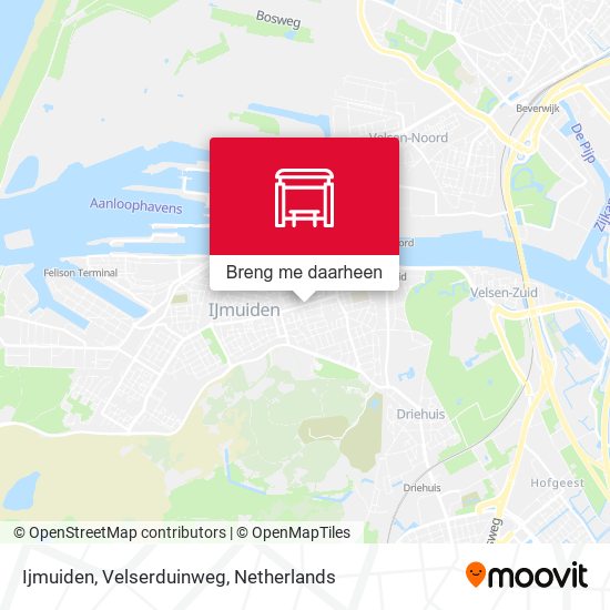 Ijmuiden, Velserduinweg kaart