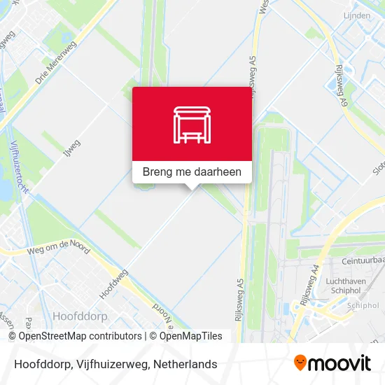 Hoofddorp, Vijfhuizerweg kaart