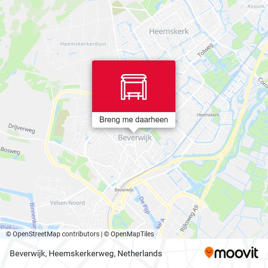 Beverwijk, Heemskerkerweg kaart
