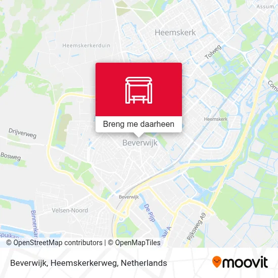 Beverwijk, Heemskerkerweg kaart
