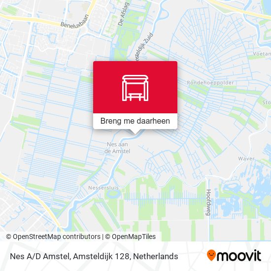 Nes A/D Amstel, Amsteldijk 128 kaart