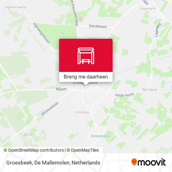 Groesbeek, De Mallemolen kaart