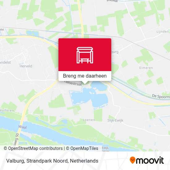 Valburg, Strandpark Noord kaart