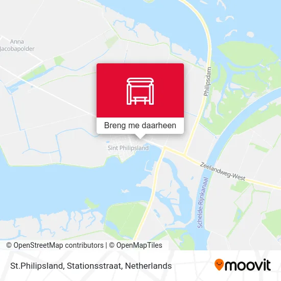 St.Philipsland, Stationsstraat kaart