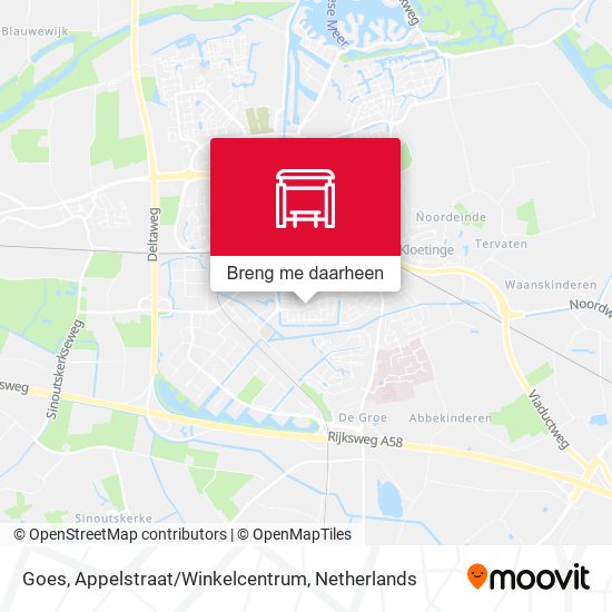 Goes, Appelstraat / Winkelcentrum kaart