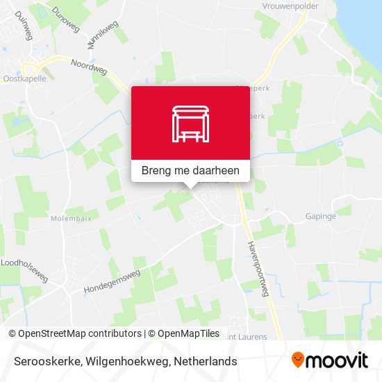 Serooskerke, Wilgenhoekweg kaart