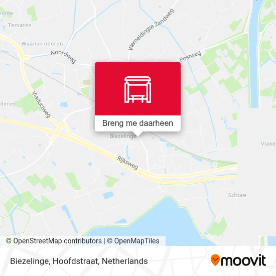 Biezelinge, Hoofdstraat kaart