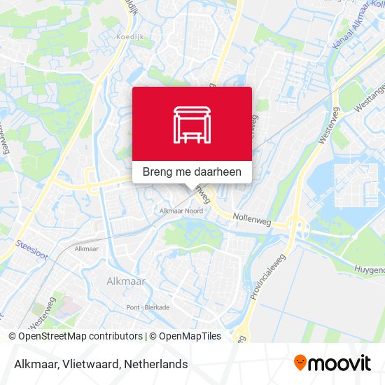 Alkmaar, Vlietwaard kaart