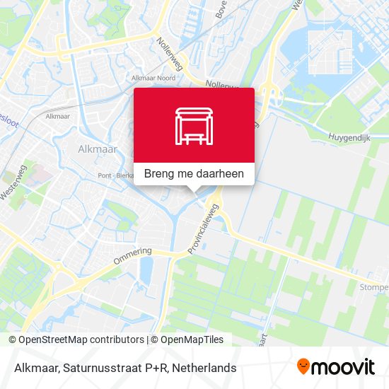 Alkmaar, Saturnusstraat P+R kaart