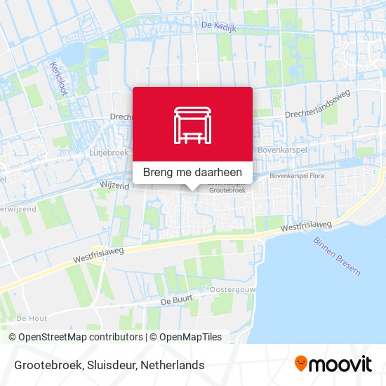 Grootebroek, Sluisdeur kaart
